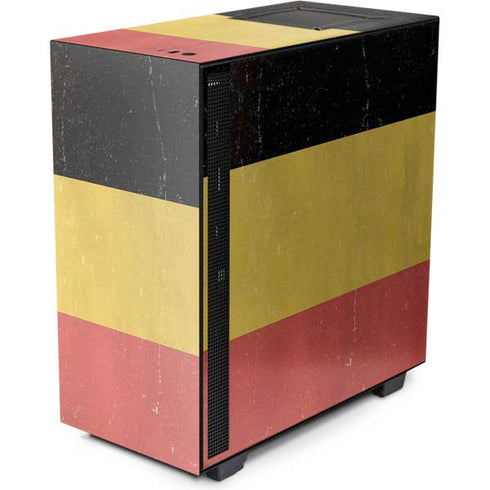 Belgium Flag Distressed NZXT H510 Compact ATX Mid-Tower Case Skin